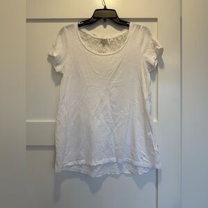 Chip & Pepper White Lace Accent Tee